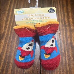 Baby Booties - Red and Blue
